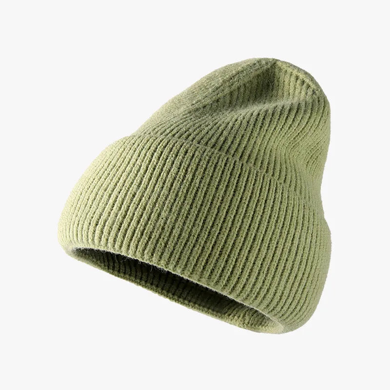 Fashorio Matcha Green / One Size Thermal Solid Knit Hat