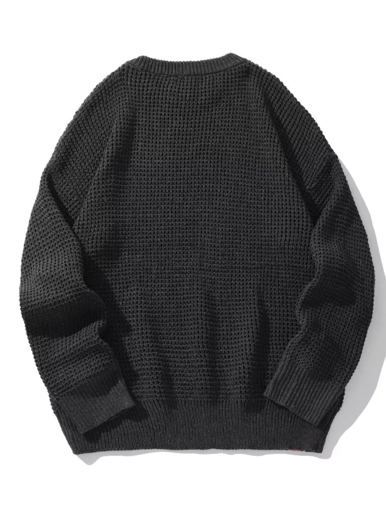 Fashorio Men's Plus Size Textured Knit Crew Neck Sweater