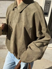 Fashorio Military Green / XS Zip Up Oversized Jacket