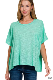Fashorio MINT / S/M Zenana Oversized Slub Hacci Top with Pocket