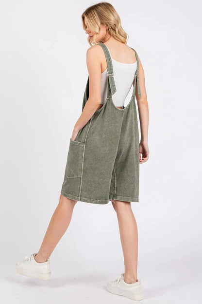Mittoshop Low Scoop Neck Tank Washed French Terry Romper - Fashorio