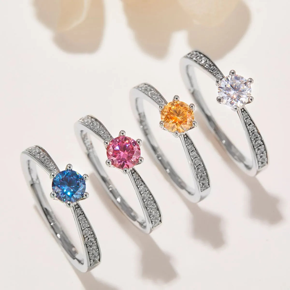 Fashorio Moissanite 925 Sterling Silver Ring