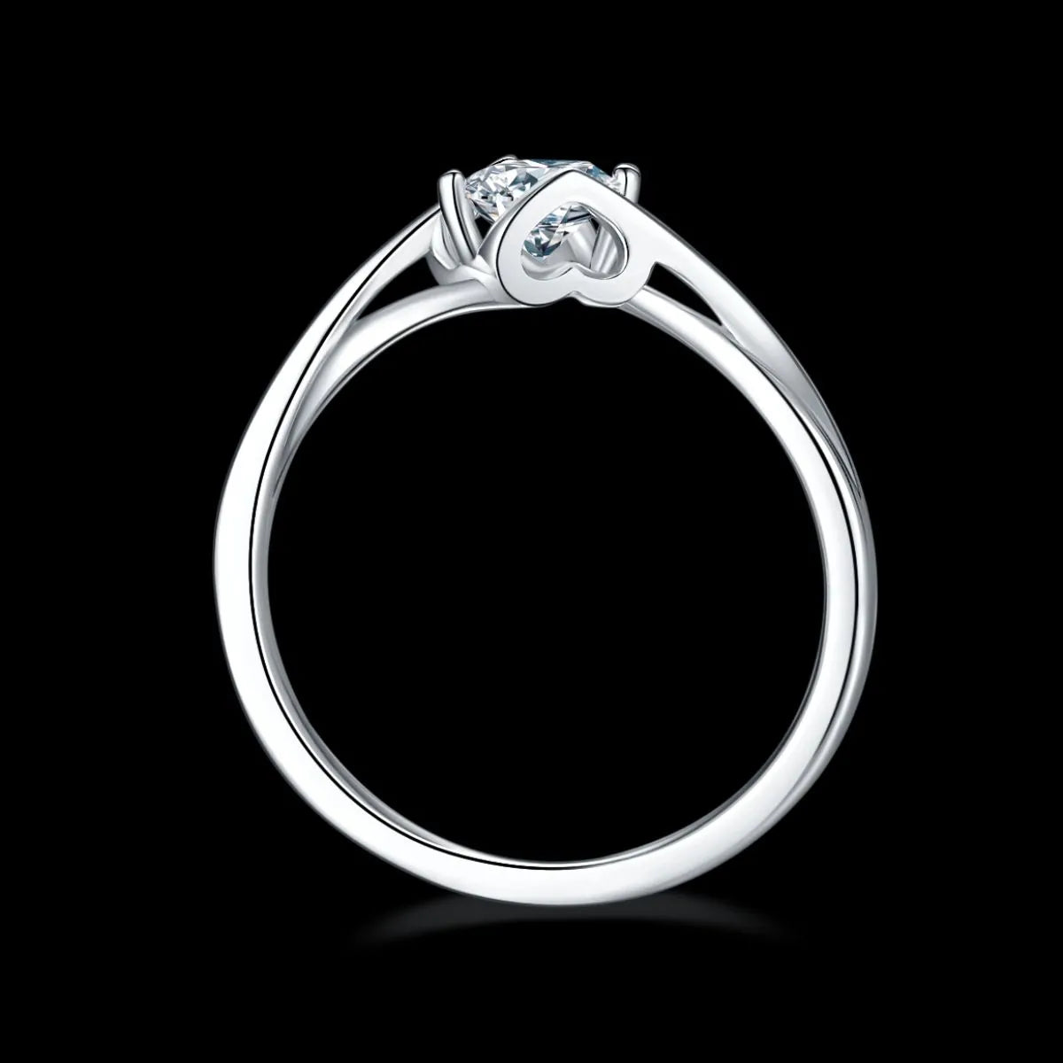 Fashorio Moissanite 925 Sterling Silver Ring