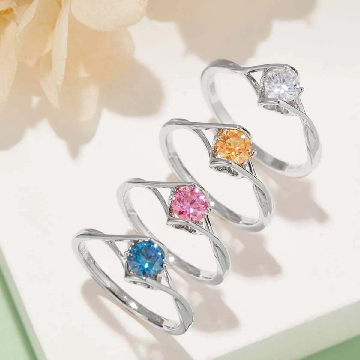 Fashorio Moissanite 925 Sterling Silver Ring