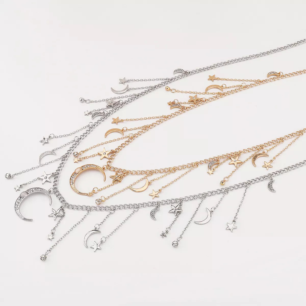 Fashorio Moon & Star Charm Necklace