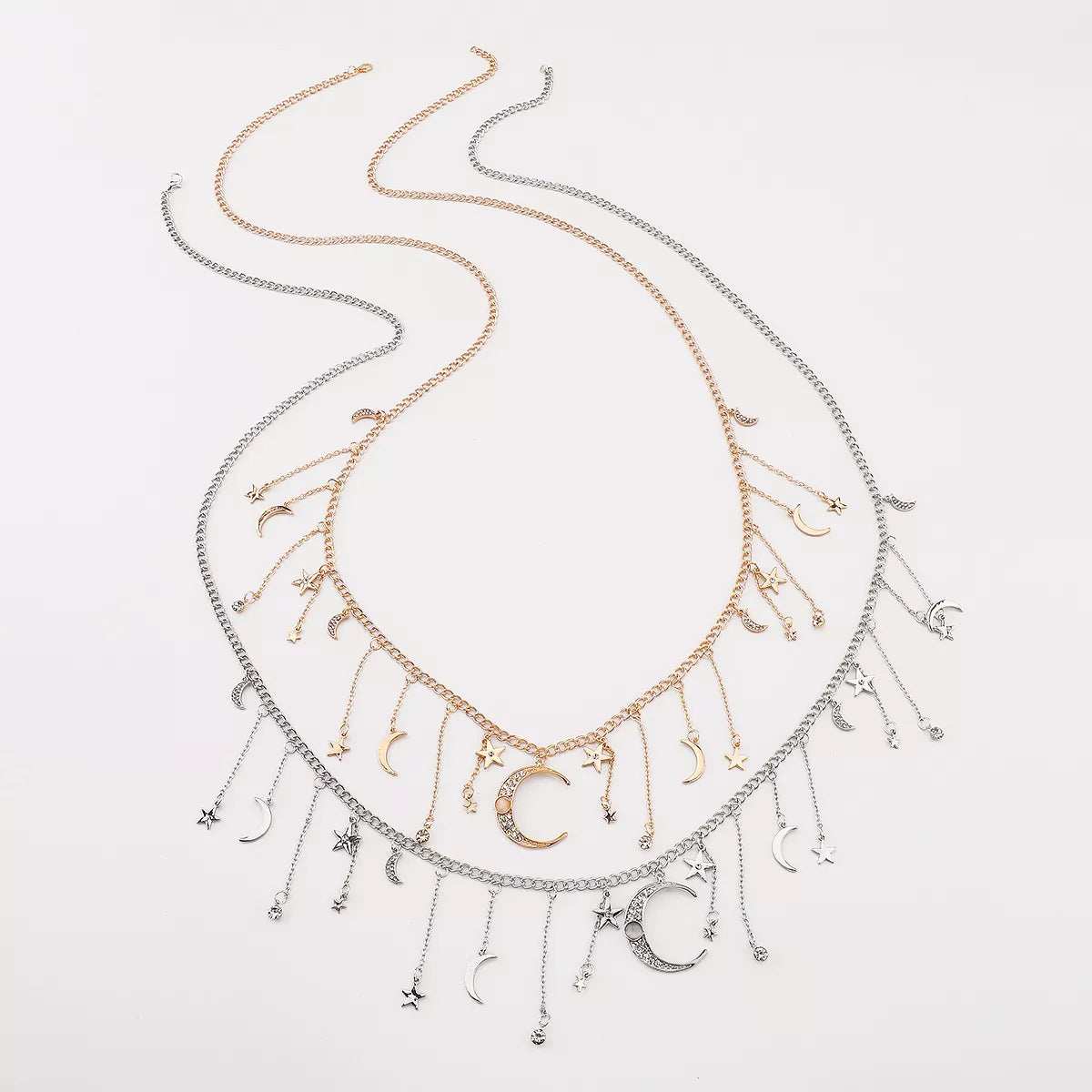 Fashorio Moon & Star Charm Necklace