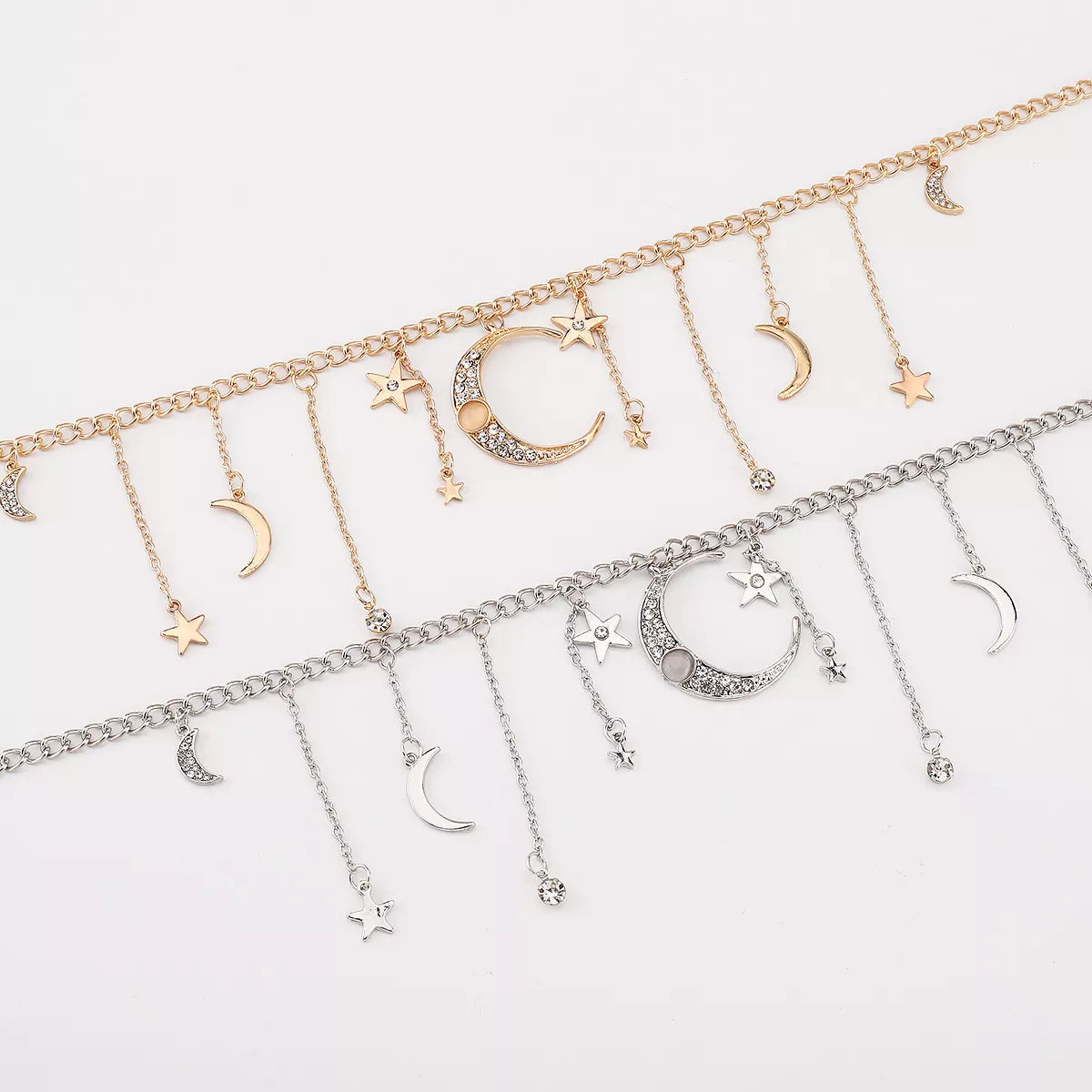 Fashorio Moon & Star Charm Necklace