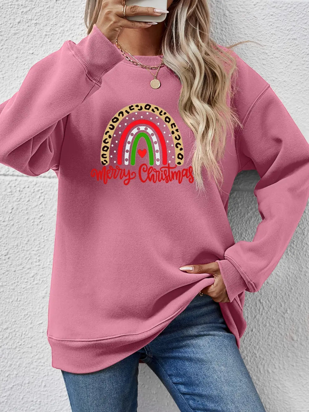 Fashorio Moonlit Mauve / S MERRY CHRISTMAS Graphic Sweatshirt