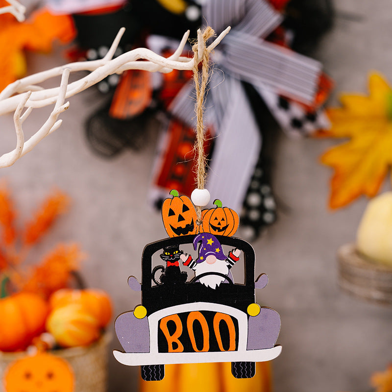 Fashorio Multicolor / One Size 4-Piece Halloween Element Car-Shape Hanging Widgets