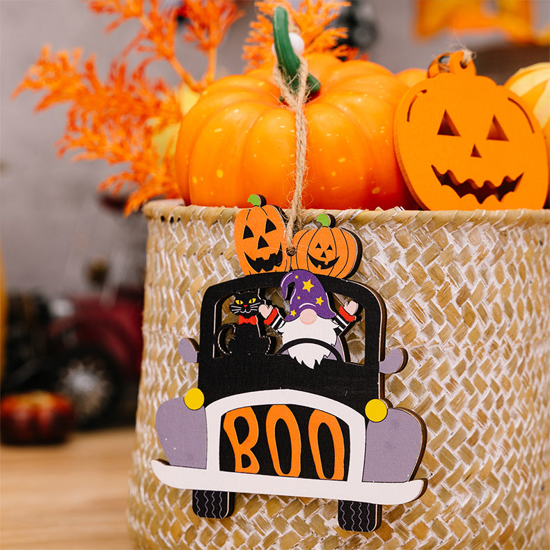 Fashorio Multicolor / One Size 4-Piece Halloween Element Car-Shape Hanging Widgets