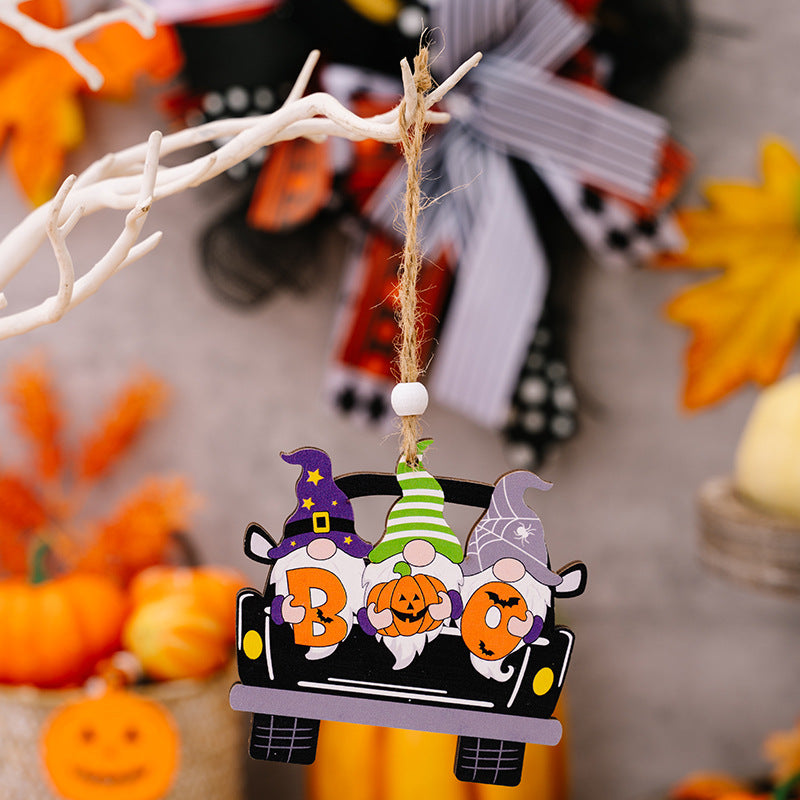 Fashorio Multicolor / One Size 4-Piece Halloween Element Car-Shape Hanging Widgets