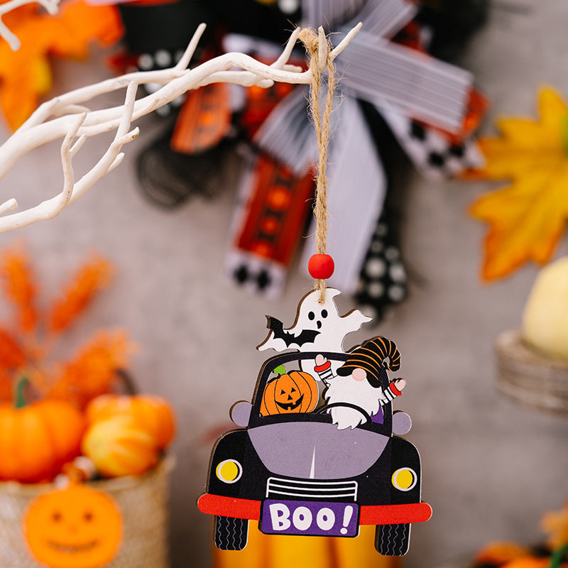 Fashorio Multicolor / One Size 4-Piece Halloween Element Car-Shape Hanging Widgets