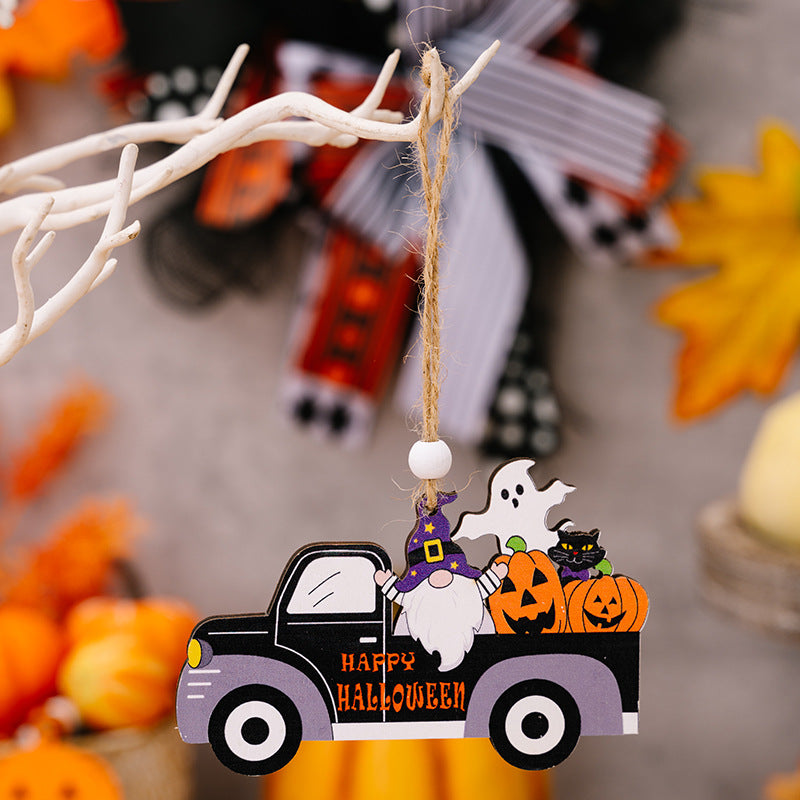 Fashorio Multicolor / One Size 4-Piece Halloween Element Car-Shape Hanging Widgets
