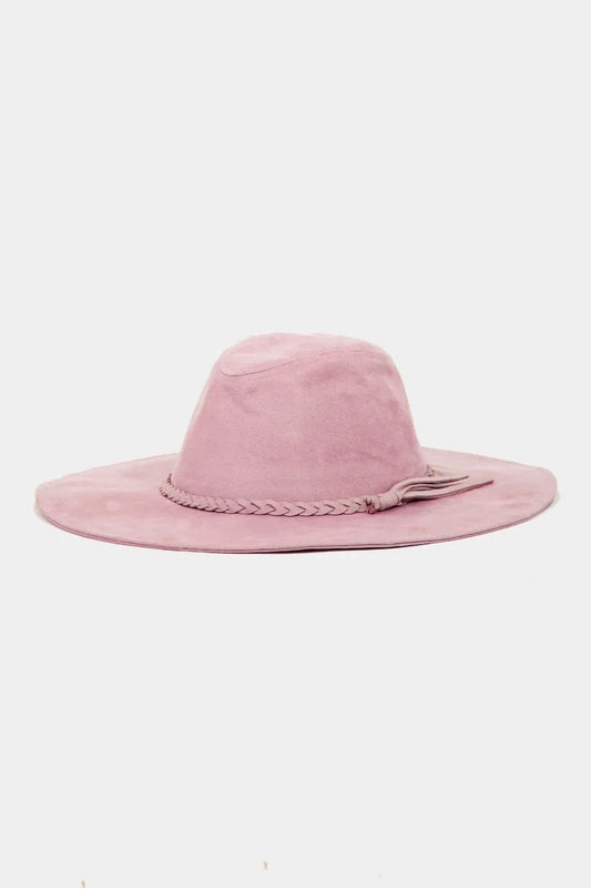 Fame Braided Faux Suede Hat MV One Size - Fashorio