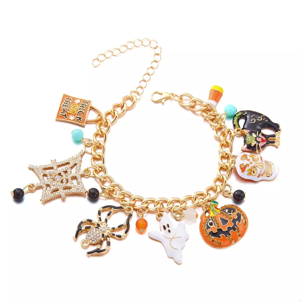 Fashorio Orange / One Size 18K Gold-Plated Halloween Theme Bracelet