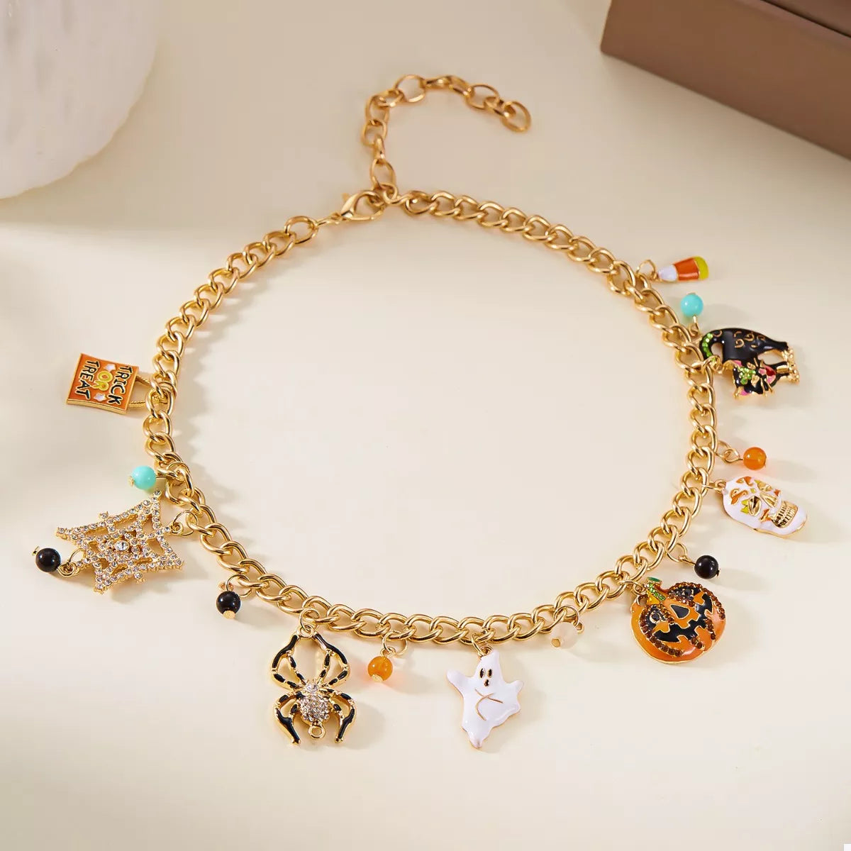 Fashorio Orange / One Size 18K Gold-Plated Halloween Theme Bracelet