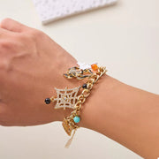 Fashorio Orange / One Size 18K Gold-Plated Halloween Theme Bracelet