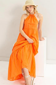 Fashorio Orange / S HYFVE Halter Neck Cover Up Maxi Dress