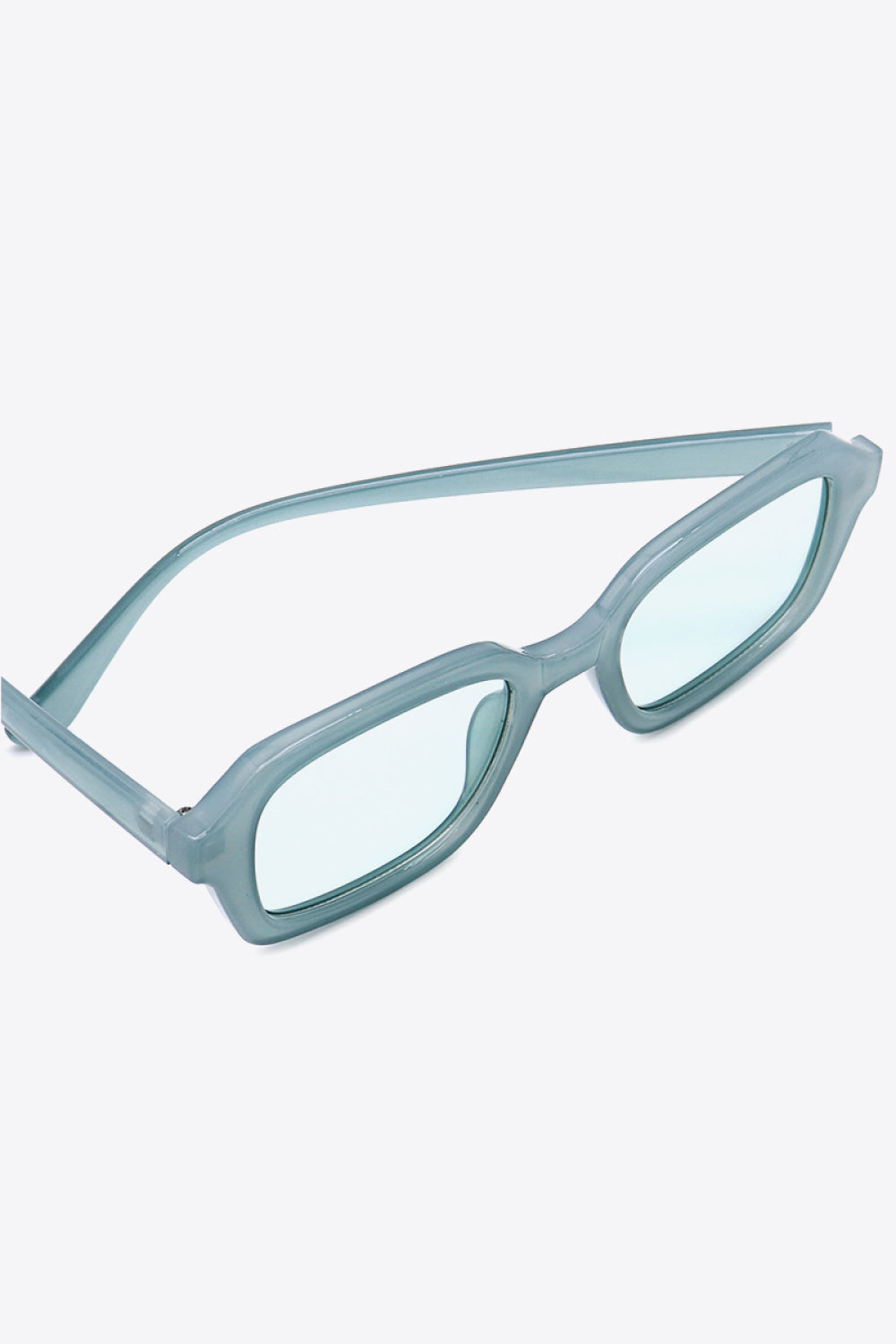 Fashorio Pastel  Blue / One Size Rectangle Full Rim Sunglasses