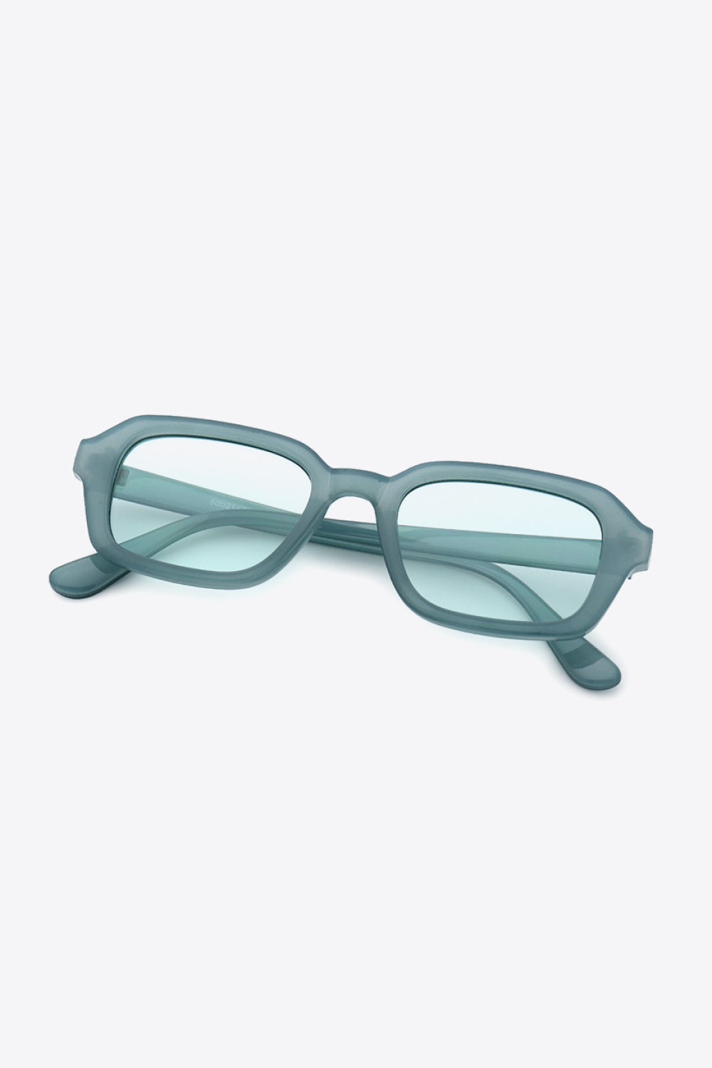 Fashorio Pastel  Blue / One Size Rectangle Full Rim Sunglasses