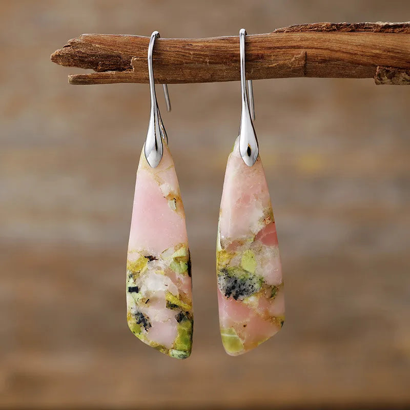 Fashorio Pink/Silver / One Size Geometrical Shape Dangle Earrings