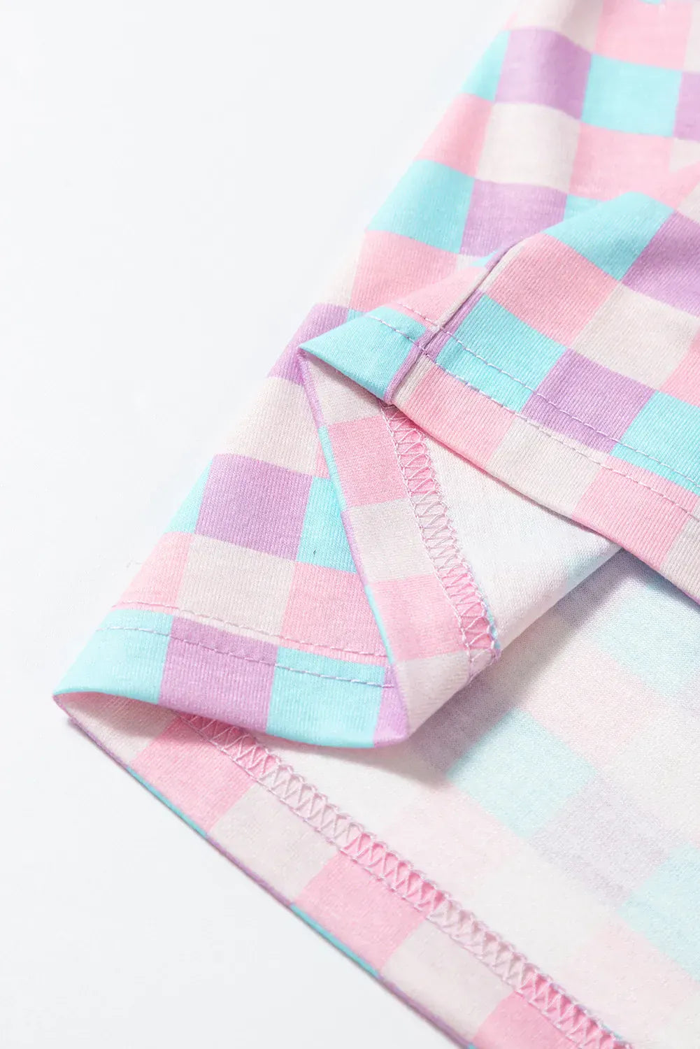 Fashorio Plaid Collared Neck Short Sleeve Top and Shorts Lounge Set