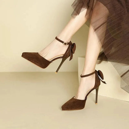 Platform Pointed Toe Ankle Strap Stiletto Pumps - Fashorio
