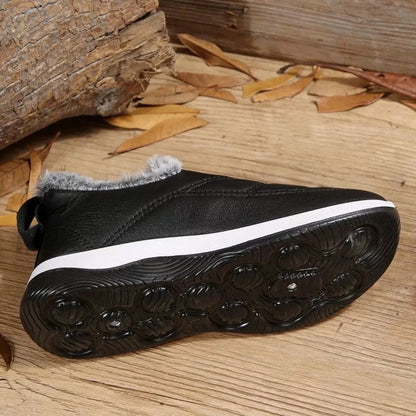 Plush Round Toe Platform Shoes - Fashorio