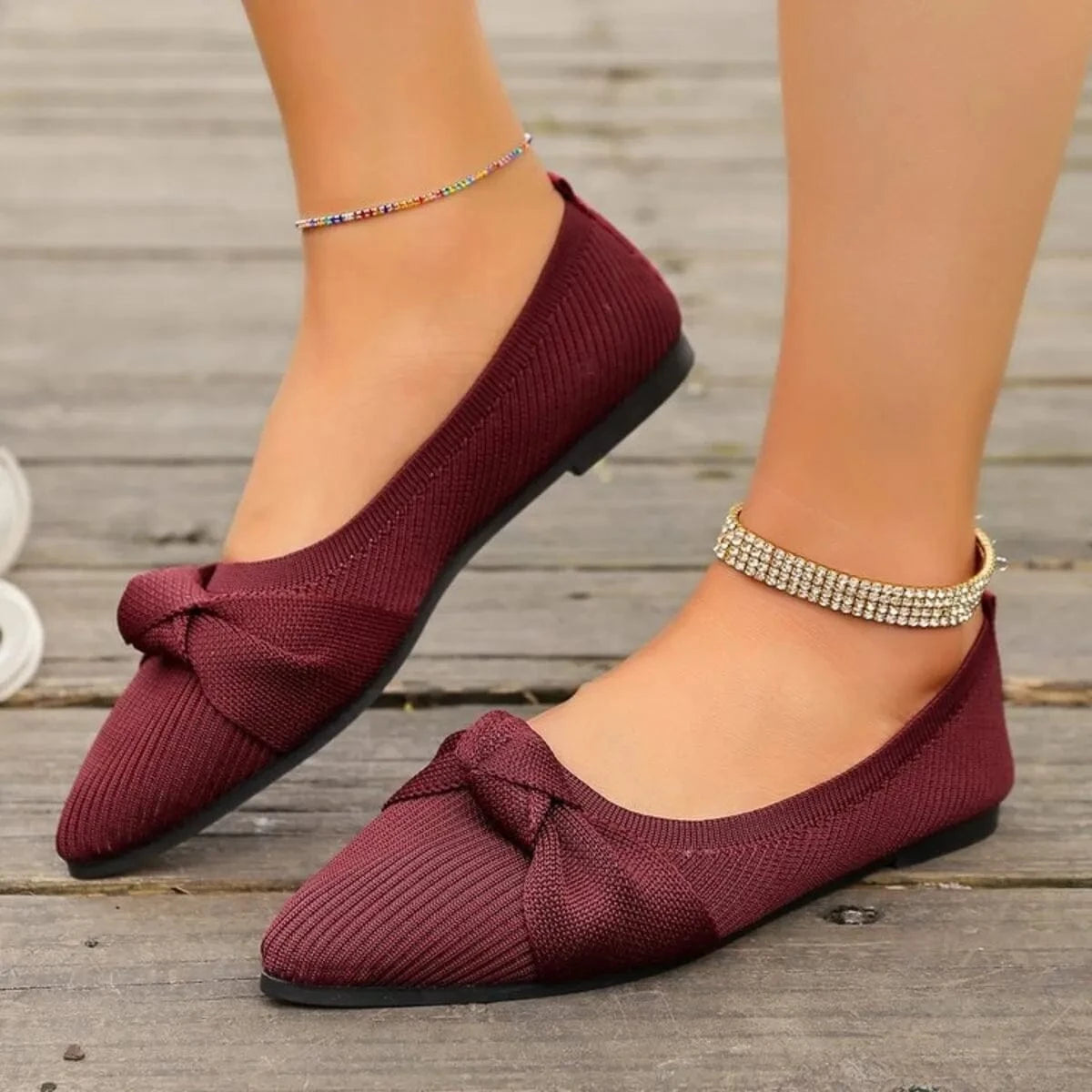 Fashorio Point Toe Flats Slip-Ons