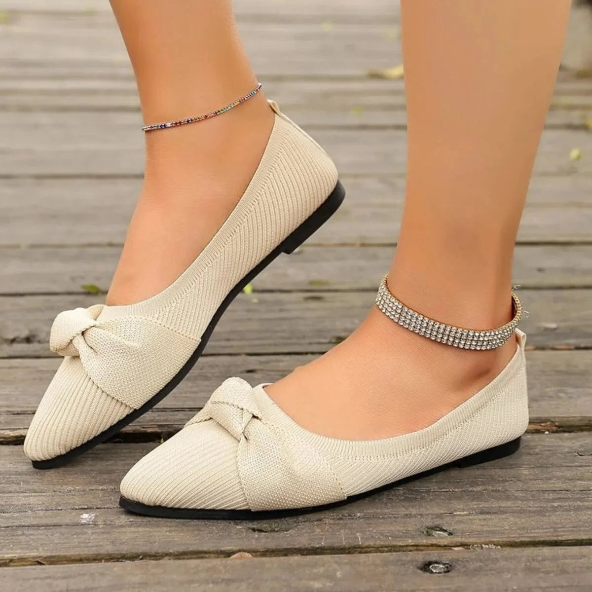 Fashorio Point Toe Flats Slip-Ons