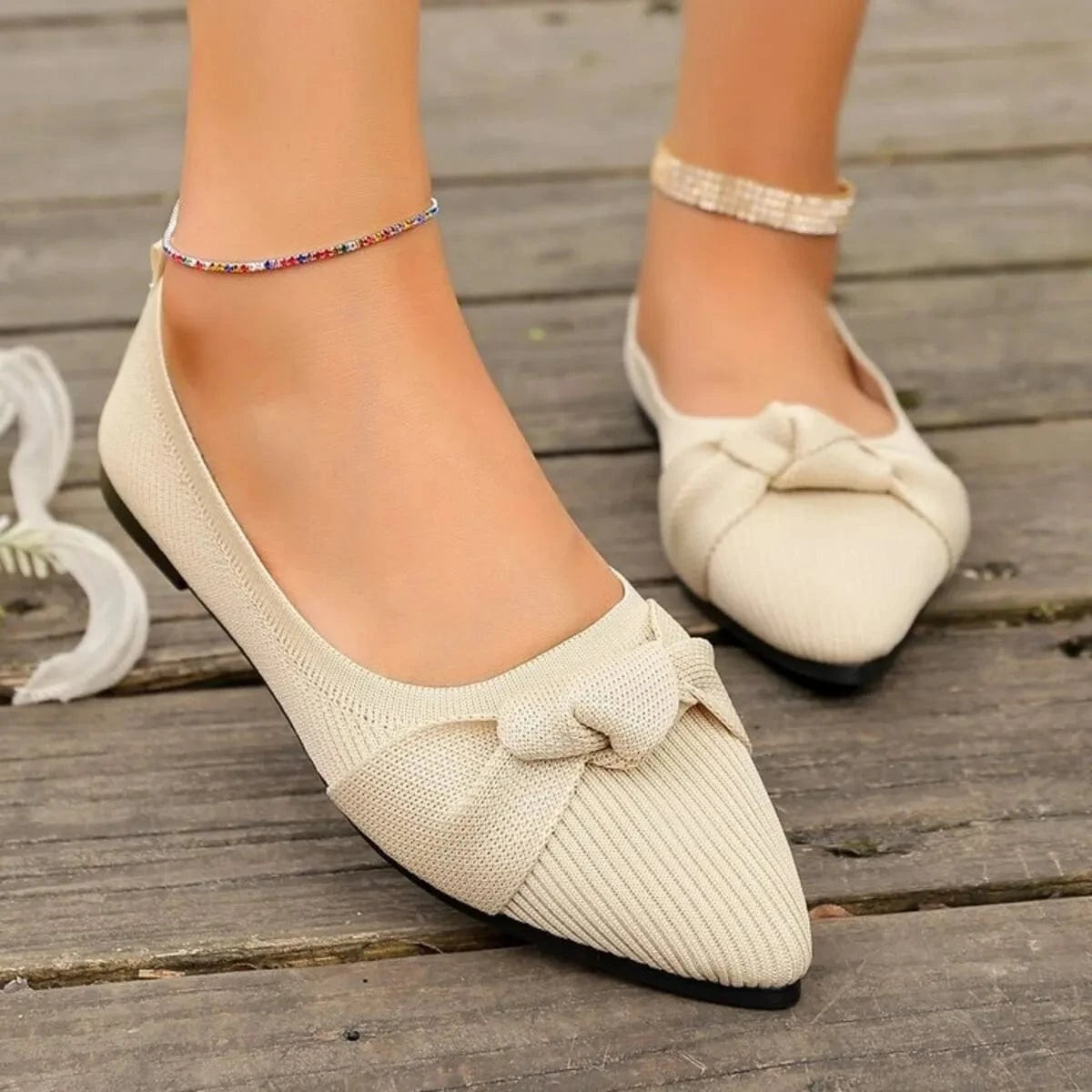 Fashorio Point Toe Flats Slip-Ons