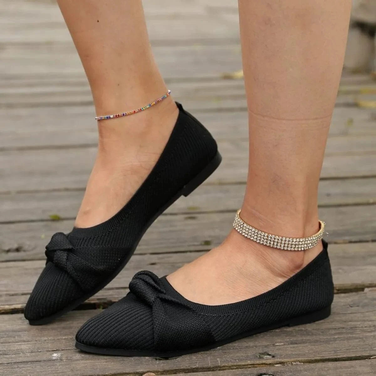 Fashorio Point Toe Flats Slip-Ons