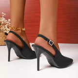 Point Toe Stiletto Pumps - Fashorio