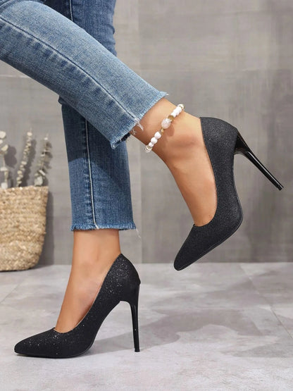 Point Toe Stiletto Pumps - Fashorio