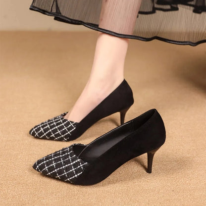 Point Toe Suede Pumps - Fashorio