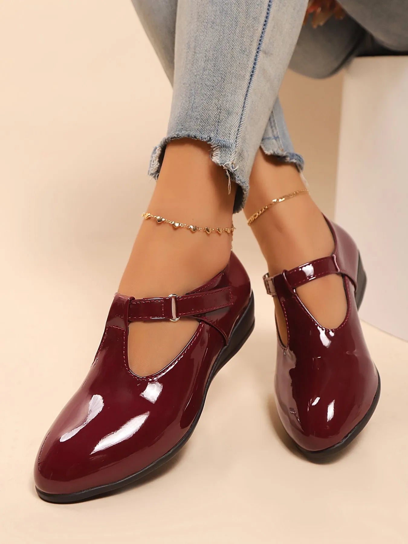 Fashorio Point Toe Wedge Loafers