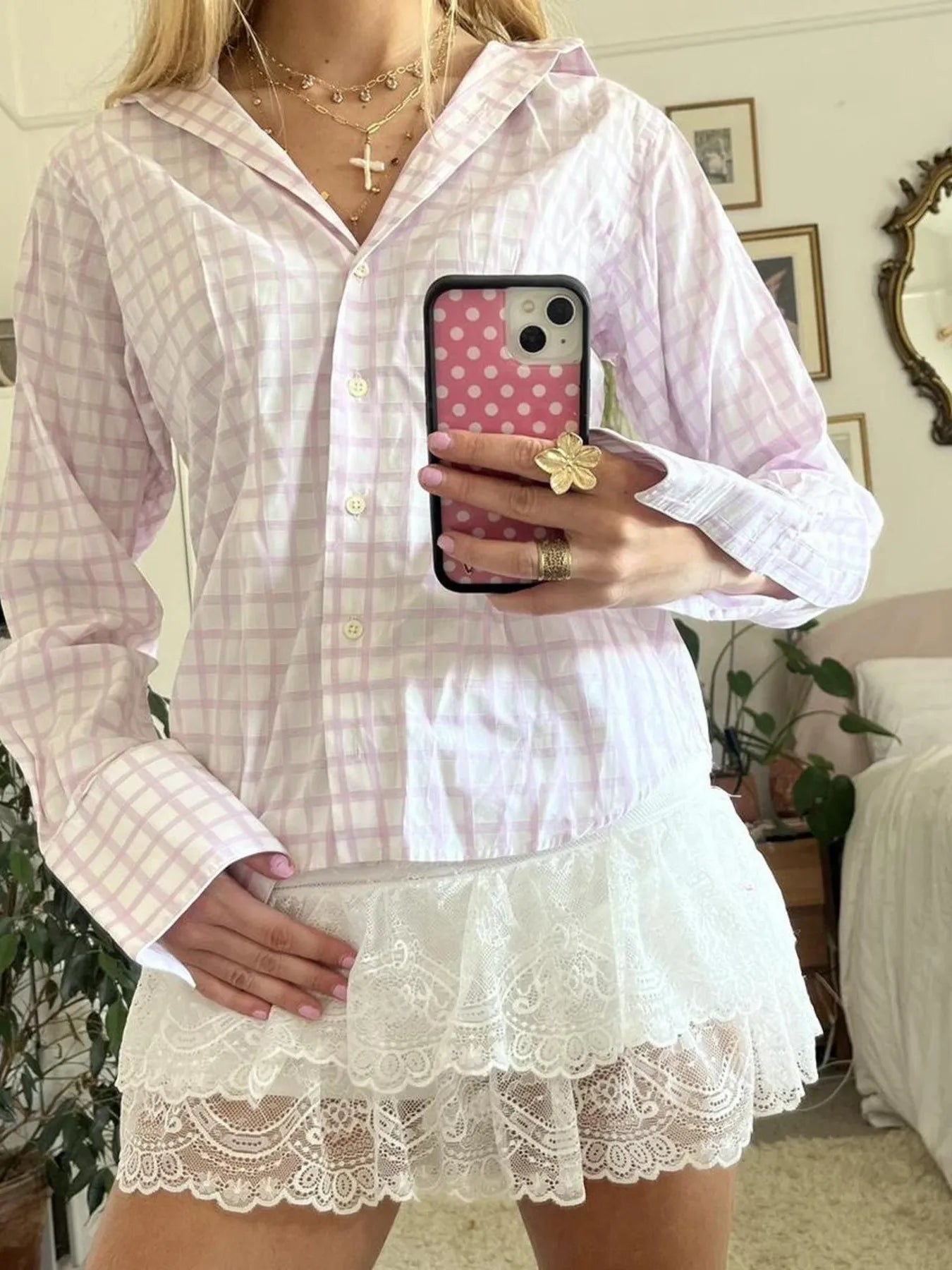 Fashorio Printed Button-Down Long Sleeve Shirt