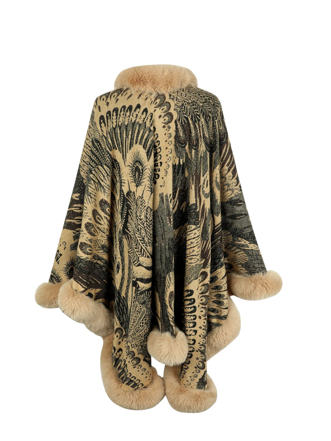 Fashorio Printed Open Front Poncho