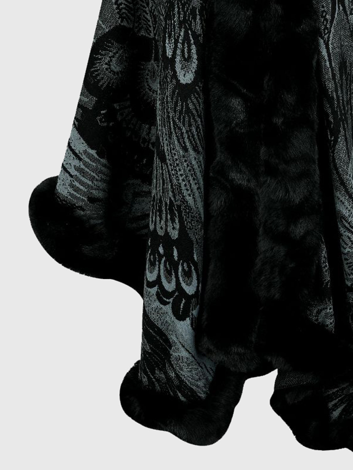 Fashorio Printed Open Front Poncho