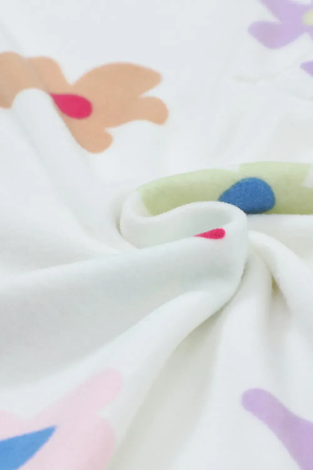 Fashorio Printed Quarter Button Top and Drawstring Shorts Lounge Set