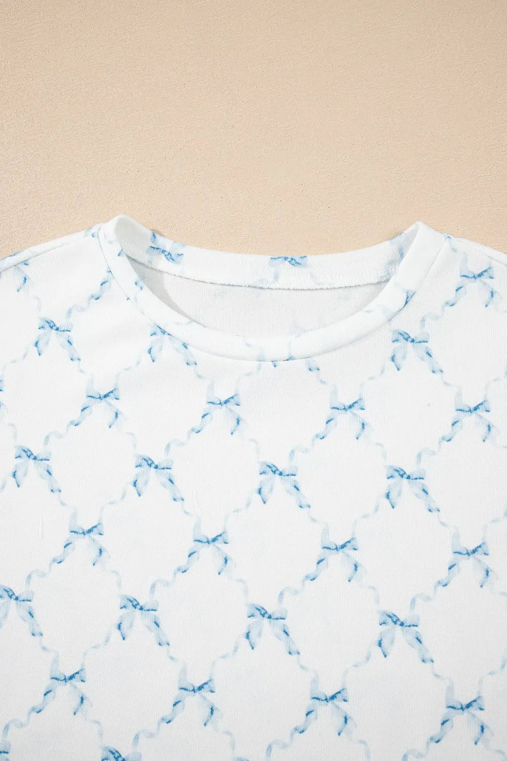 Fashorio Printed Round Neck Top and Shorts Two-Piece Lounge Set