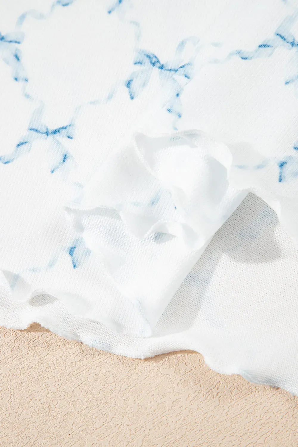 Fashorio Printed Round Neck Top and Shorts Two-Piece Lounge Set