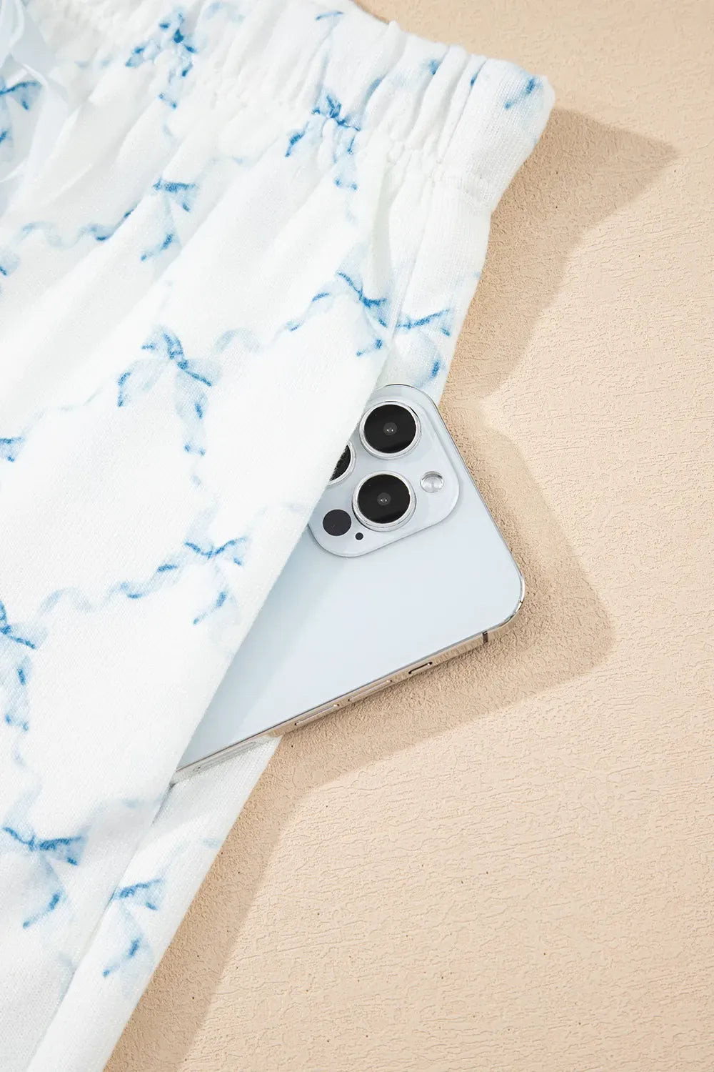 Fashorio Printed Round Neck Top and Shorts Two-Piece Lounge Set