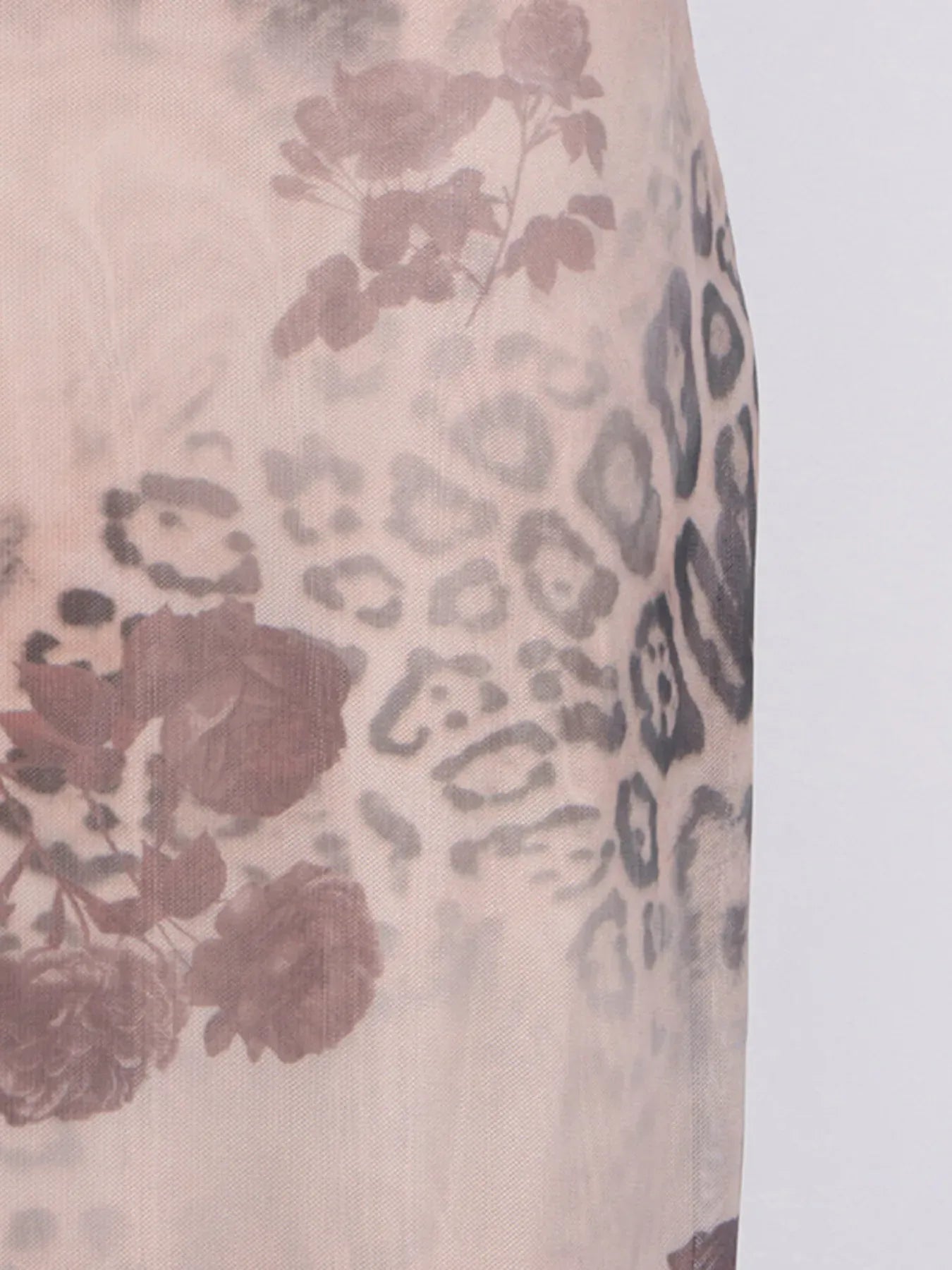 Fashorio Printed Sweetheart Neck Bodycon Maxi Dress