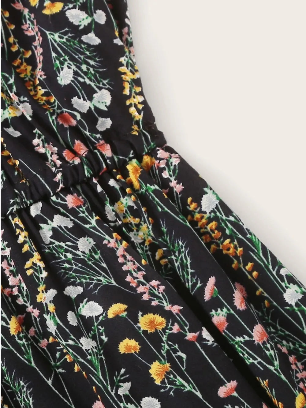 Fashorio Printed V-Neck Spaghetti Strap Romper