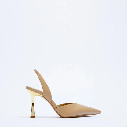 PU Leather Point Toe Stiletto Heel Pumps - Fashorio
