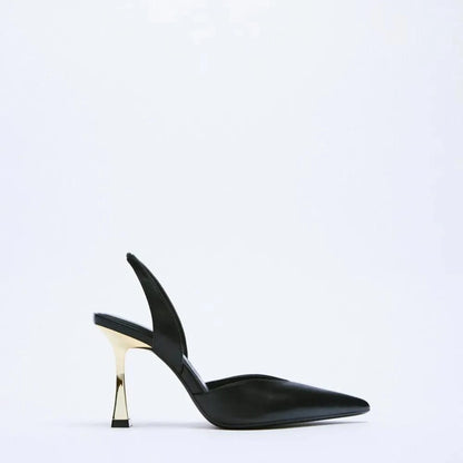 PU Leather Point Toe Stiletto Heel Pumps - Fashorio