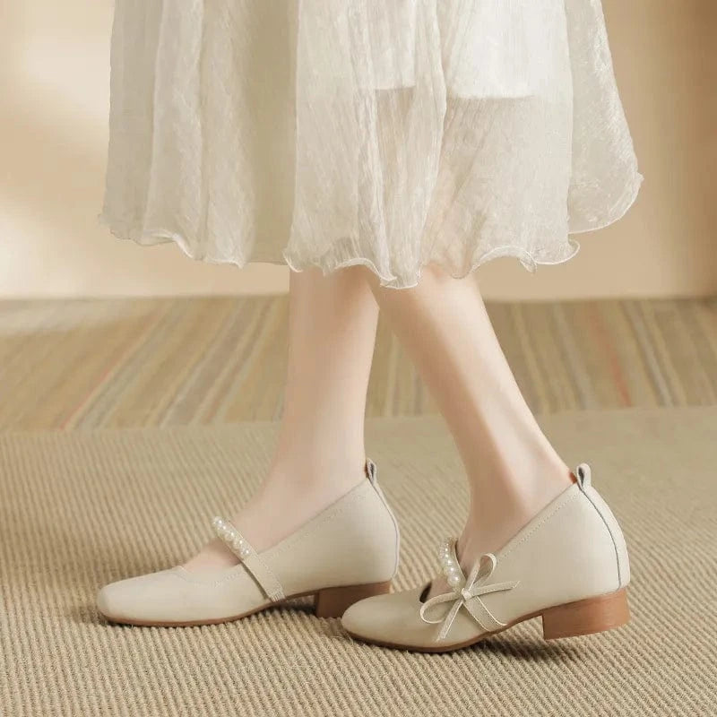 Fashorio Pumps Square Toe Block Heels Pumps