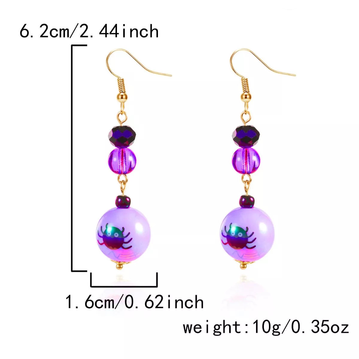 Fashorio Purple / One Size Halloween Acrylic Drop Earrings