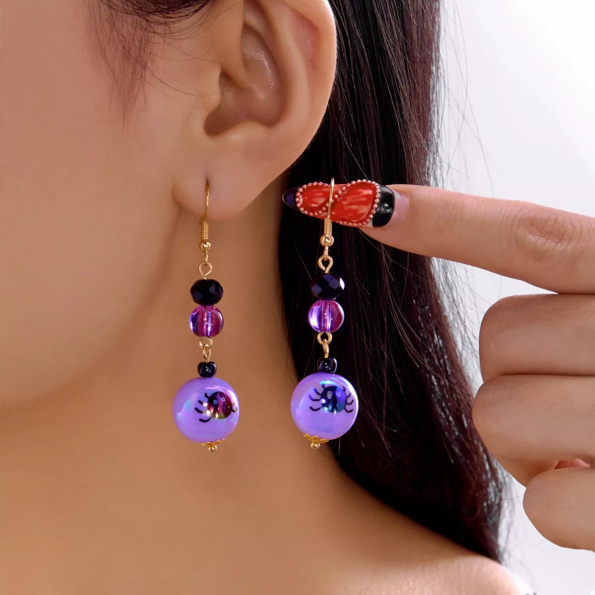 Fashorio Purple / One Size Halloween Acrylic Drop Earrings